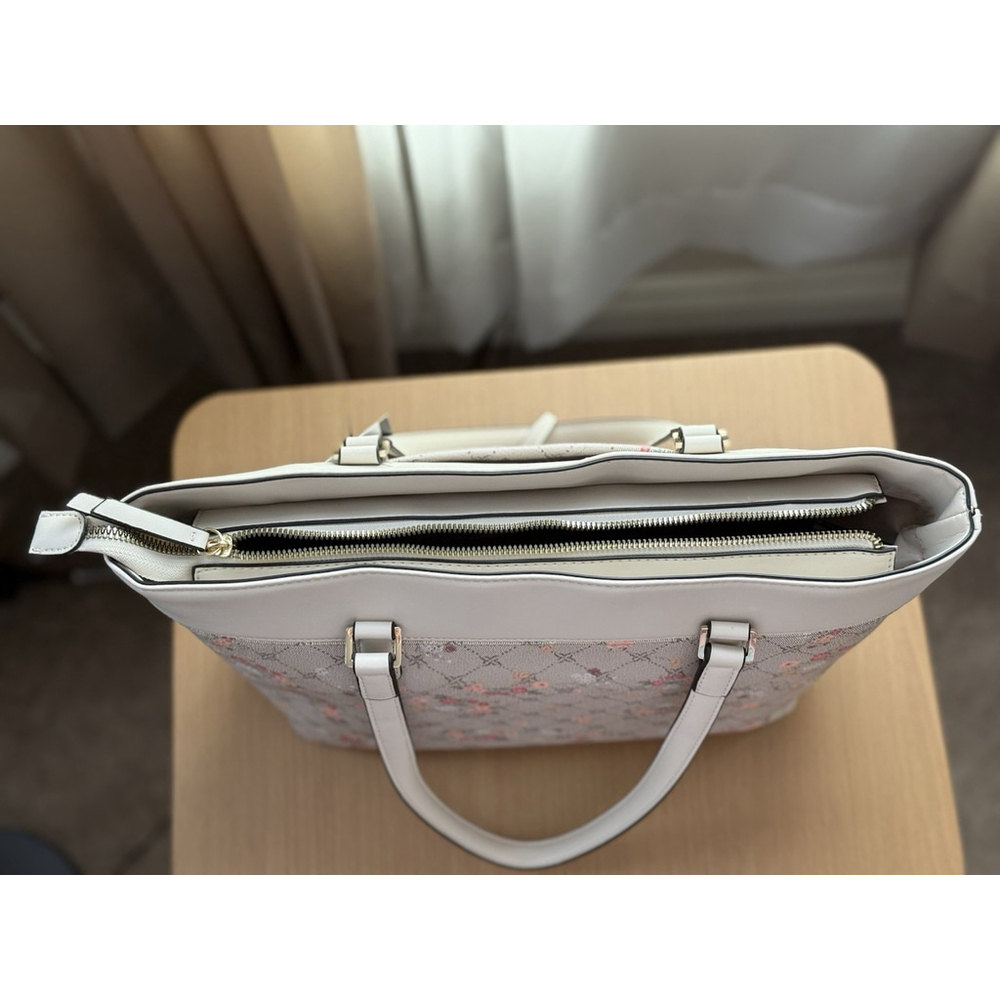 NEW Nine West Kaislie Tote Floral Logo Purse Cream Pink - Picture 6 of 9